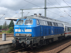 Baureihe 218 der |PRESS| mit |IC| im |Bf| @aiz;