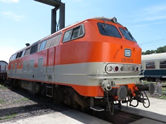 Baureihe 218 der |DB| in CityBahn-Lackierung im |Bft| @kkolm;