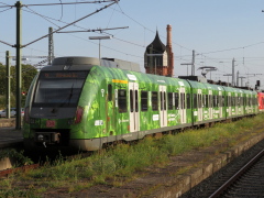 Baureihe 430 der |DBAG| (S-Bahn Rhein-Main) mit der Sonderlackierung '#grünerfahren' im |Bf| @fw;