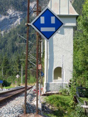 Ausschaltsignal an der Trennstelle an der deutsch-österreichischen Grenze zwischen den |Bf| @xaa; und @mmw; (D)