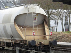 Schlusssignal eines Güterwaggons